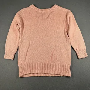 Old Navy Sweater Womens Small Pink Tunic Length‎ V Neck Long Sleeve 100% Cotton thumbnail 10