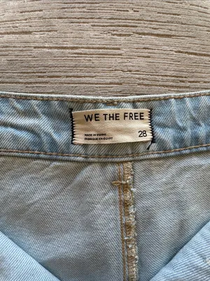 Free People We The Free Peekaboo Denim Skort thumbnail 3