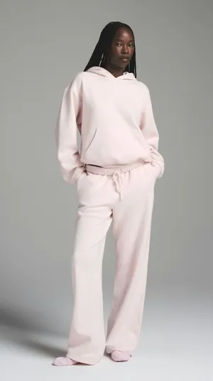 SKIMS COTTON FLEECE CLASSIC HOODIE, LIMITED EDITION Barely Pink,Size Medium, $80 thumbnail 1
