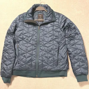 Under Armour Coldgear‎ Reactor Puffer Jacket Women's Large Quilted Zip Up Green thumbnail 1
