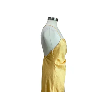 Significant Other Yellow Halter Midi Dress Draped Open Back NWT‎ Size 8 thumbnail 5