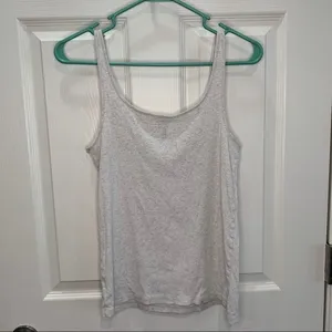 5/$15 Gap tank top‎ size medium white / gray thumbnail 3