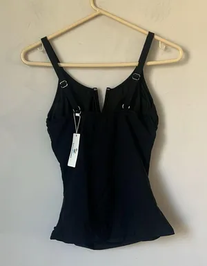 Beachsissi Women's Ruched Design Swimwear Tummy Control Solid Tankini Sz Sm ♦️ thumbnail 5