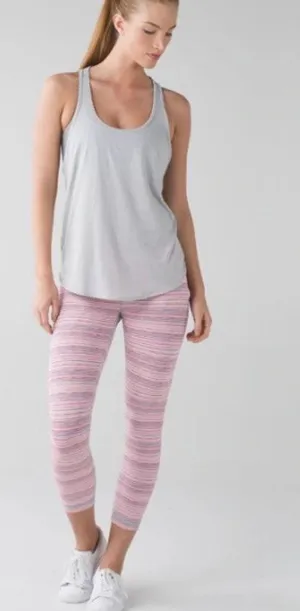 Lululemon Wunder Under Crop III Leggings Women's 6 Luxtreme Menthol Pink Green thumbnail 1