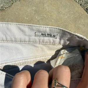 Miu Miu White Mini low waist shorts 09 thumbnail 5