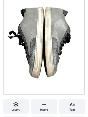 P448 John sneakers shimmering silver and metallic glitter sz‎ 39 thumbnail 3