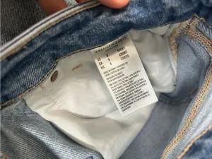 American Eagle Mom Jean Light Blue Denim Distressed Jeans Sz 8 S thumbnail 8
