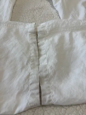Streetwear Society White Linen Cargo Pants Wide Leg Y2K Drawstring size M thumbnail 10
