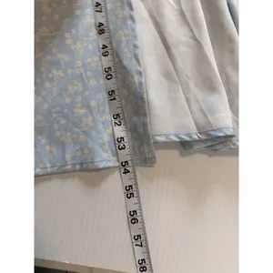 Milkmaid Dress Tallulah‎ Blue White Floral Midi Sz M Cottagecore Peasant Kutumai thumbnail 9