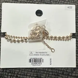 Express Gold Beaded Anklet thumbnail 2