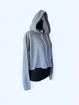Coquette Clean Girl Minimalist Cropped Hoodie Size XS 🤍 thumbnail 2