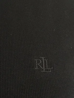 Lauren Ralph Lauren Lillianna Dress in Black Large Womens Midi Knit Ribbed Polo thumbnail 8