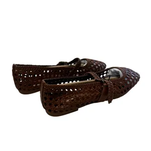 Cushionare Weston Woven Mary Jane in Brown, Size 8.5 Wide thumbnail 4