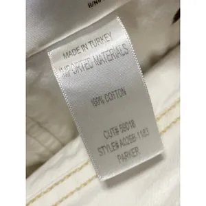 Agolde Parker Women's White High Waisted Cotton Cut Off Denim Jean Short Size 26 thumbnail 5