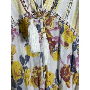 Free People Lovestoned Lace Crochet‎ Bell Sleeve Tunic Small Dress Boho #WX12-5 thumbnail 7