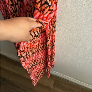 Free People Sahara Jumpsuit In Orange/Pink Abstract Print Wide Leg Boho Gypsy S thumbnail 11