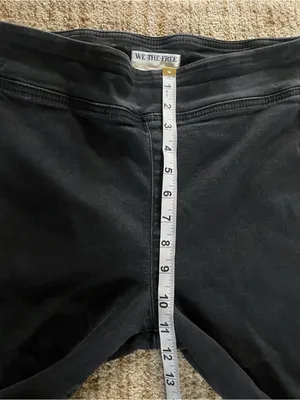 We The Free Black Pull On Bootcut Flare Jeans Denim Pants Womens Size M Boho thumbnail 5