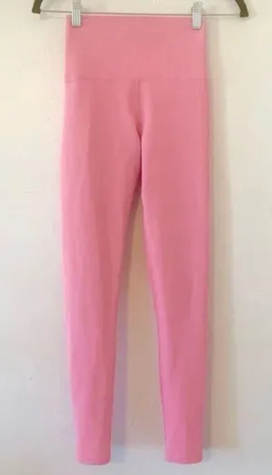LoveShackFancy X Beach Riot Ayla Ribbed High Rise Legging in Carnation Size XS thumbnail 2