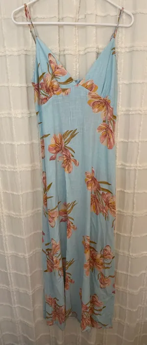 Paper Heart Maxi Dress Teal Floral thumbnail 1