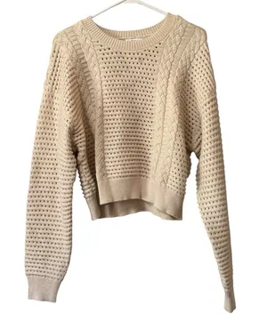 Current Air Anthropologie Women Size Medium Knit Sweater Ribbed Long Sleeve City thumbnail 1