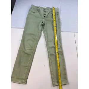 Madewell‎ 9" High Rise Skinny Crop Button Fly Jeans Womens Size 26 Green Denim thumbnail 3