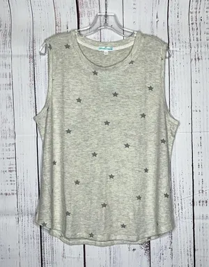 Star + Skye NWT Size 1X Gray Star Print 2 Pc. Pajama Set - Tank & Jogger Pants thumbnail 2