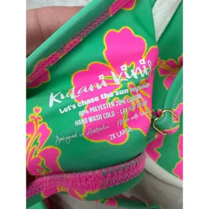 Kulani Kinis Melon Sorbet Bikini Size 2XL Ditzy Underwire Bra Y Cheeky Bottom thumbnail 4