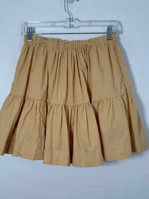 Abercrombie & Fitch Women’s Orange Tiered Cotton Blend Mini Skirt Size M thumbnail 2