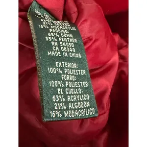 Ralph Lauren Winter Goods Red Down Coat Puffer Parka Women's Hooded Size M thumbnail 5