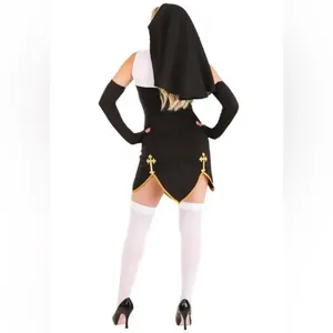 NEW Music Legs Bad Habit Naughty Nun Costume Size S/M thumbnail 4