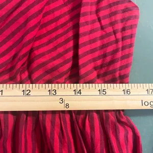 Natural life red and pink midi striped dress size l/xl thumbnail 8