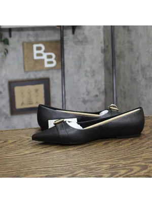 NWT A New Day Valentina Pointed Toe Buckle Ballet Flats 94462480 Black 7.5M thumbnail 8