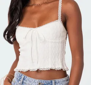 Edikted Lacey Knit Tank Top thumbnail 1