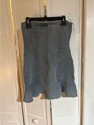 Blue Blush Denim Strapless Dress thumbnail 2