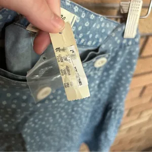 NWT Madewell Womens Shirred Wrap Mini Skirt In Indigo Daisies Blue Floral Size 4 thumbnail 5