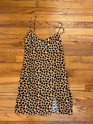 Blue Life Leopard Print Slip Dress - Mustard Yellow Orange/Black thumbnail 3