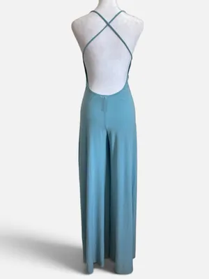 NORMA KAMALI x REVOLVE Slip Low Back Jersey Jumpsuit in Powder Blue Sz. XS thumbnail 11