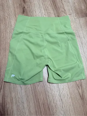 Fabletics Womens Oasis PureLuxe High Waisted 6” Biker Shorts S Green Pockets thumbnail 2