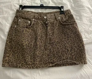 Zara cheetah mini skirt thumbnail 1