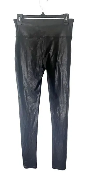 Spanx Black‎ Faux Leather Leggings Size Large thumbnail 1