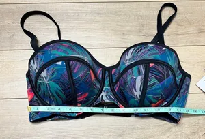 Swimsuits For All Tropical Palm Print High Waisted Bikini Size 1X thumbnail 8