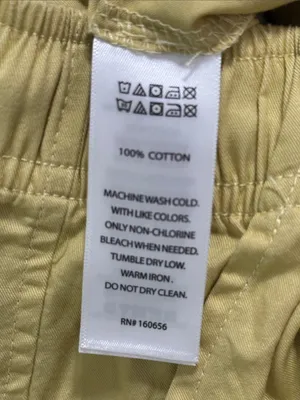 H/G Casual Light Cotton Cargo Utility Pants Lightweight Yellow/Mustard size S thumbnail 11