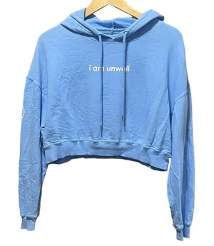 Barstool Chicks Barstool‎ Sports Blue Crop I am Unwell Call Her daddy Hoodie thumbnail 1