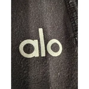 Alo Yoga Moto Leggings Black Quilted Mixed Media Activewear‎ XS W5494R thumbnail 5