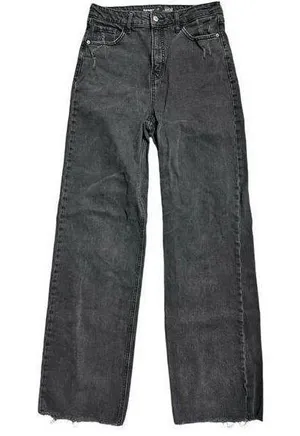 Old Navy Extra High Rise Wide Leg Distressed Black Jeans Women’s Size 10 Tall thumbnail 1