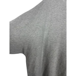 Quince Womens XL Gray Cotton Cashmere Blend Relaxed Short Sleeve Sweater NWT thumbnail 4