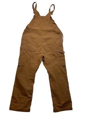 Carhartt women's size XL short loose fit Duck Canvas Bib Overalls thumbnail 11