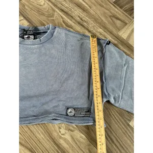 Alphalete Women's Terry Oversized Crop Pullover - Celestial Blue , Size Large thumbnail 5