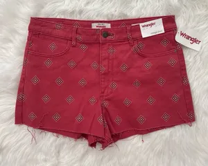 Wrangler Women's Mid Rise Vintage Denim Shorts Diamond Bay Size 10/30 thumbnail 1