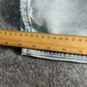 Levi's Low Pro Straight Jeans 29 Light‎ Wash Distressed Ripped Knee Y2K Style thumbnail 3
